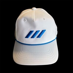 Adidas Woman’s Golf Standard 5 Panel White Blue Adjustable Hat NWT